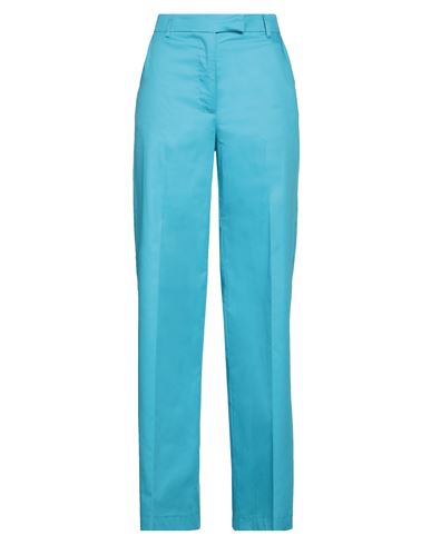 Icona By Kaos Woman Pants Azure Size 10 Cotton In Blue