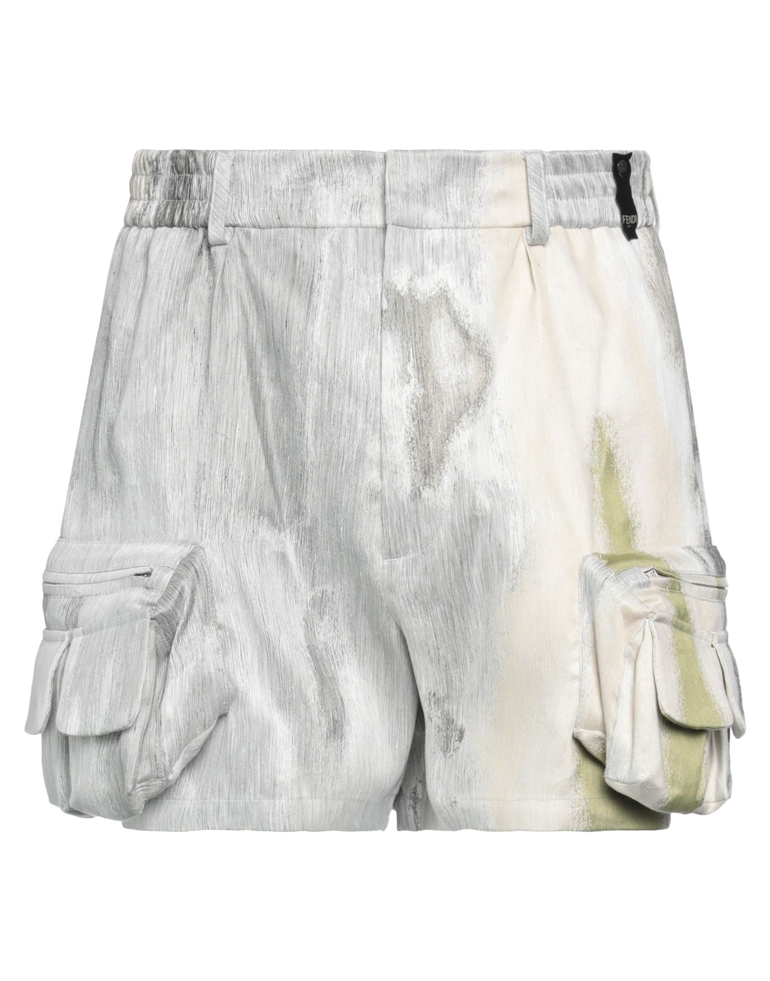 Fendi Man Shorts & Bermuda Shorts Beige Size 32 Linen, Cotton, Silk