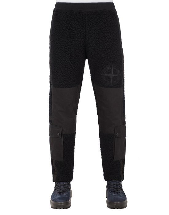 Sold out - STONE ISLAND 61541 Fleece Trousers Man Black