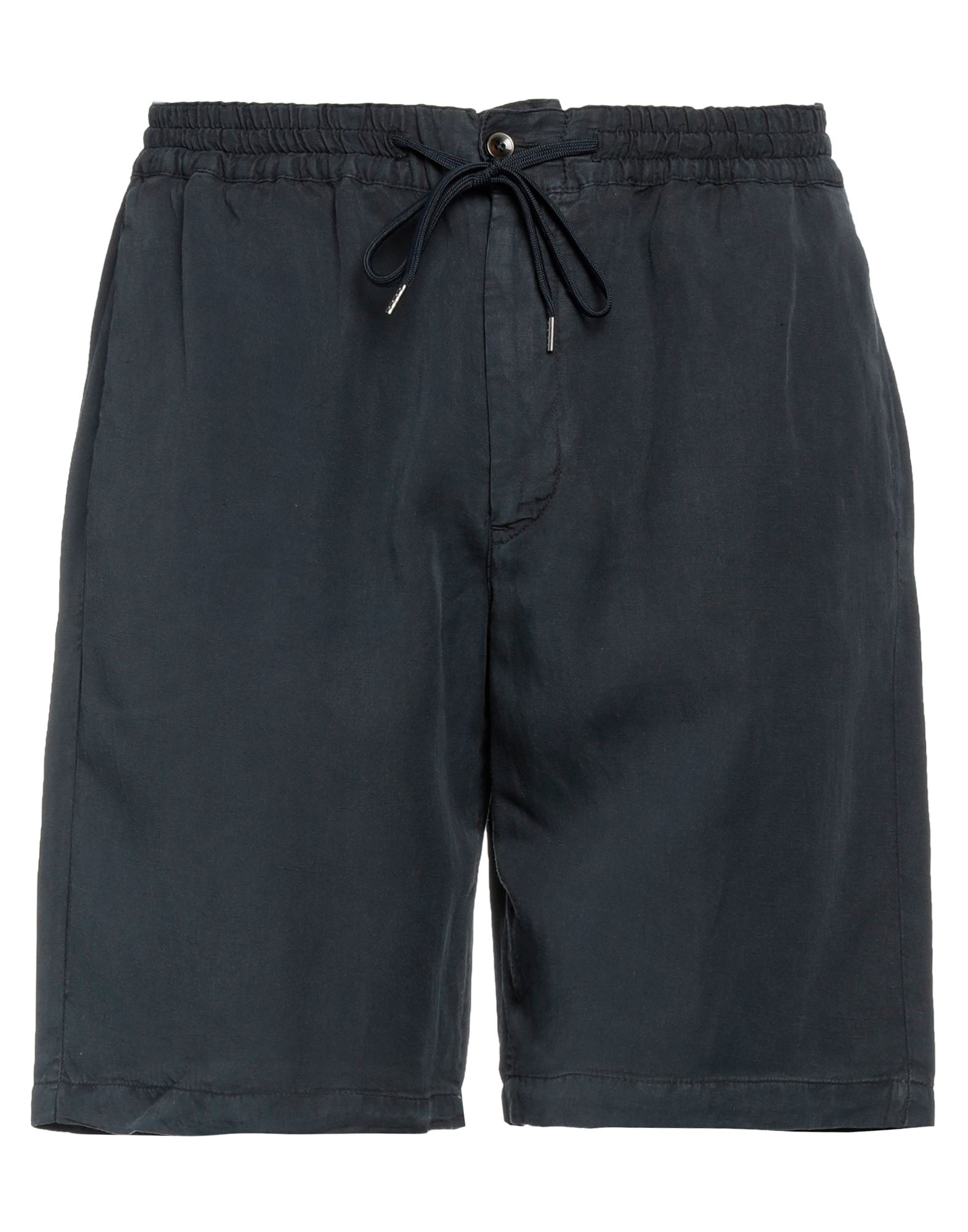 Pt Torino Man Shorts & Bermuda Shorts Midnight Blue Size 34 Lyocell, Linen, Cotton