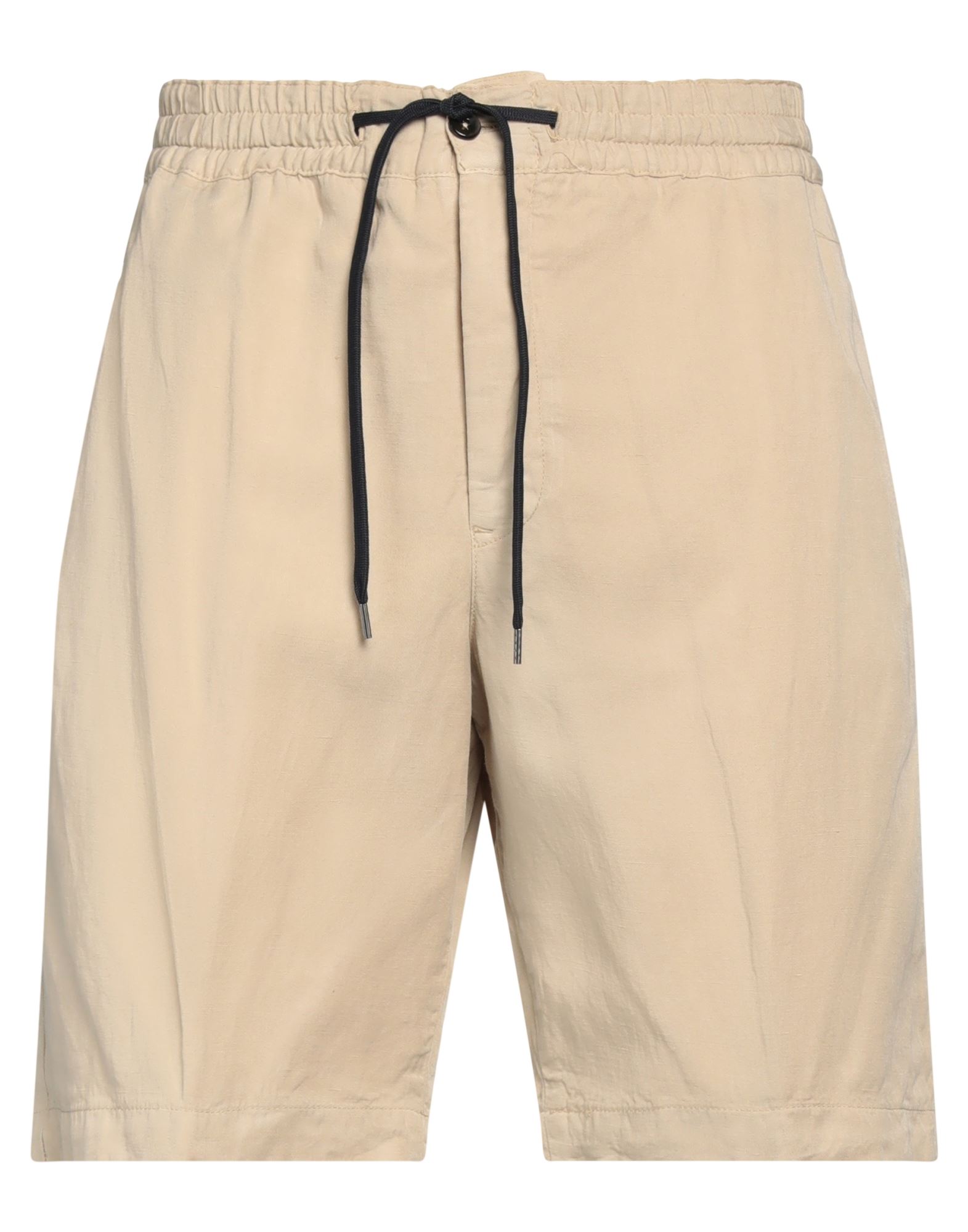 Pt Torino Man Shorts & Bermuda Shorts Beige Size 34 Lyocell, Linen, Cotton