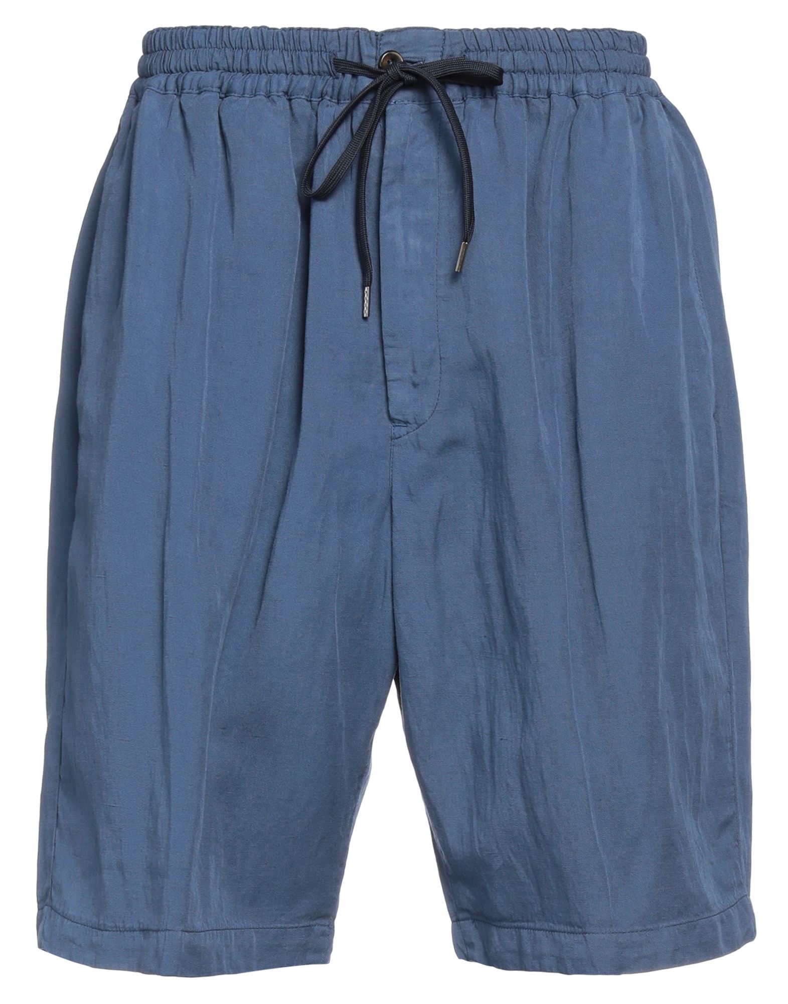 Pt Torino Man Shorts & Bermuda Shorts Blue Size 36 Lyocell, Linen, Cotton
