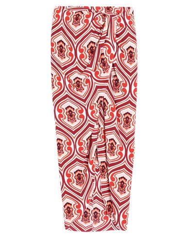 Etro Woman Long Skirt Red Size 8 Viscose