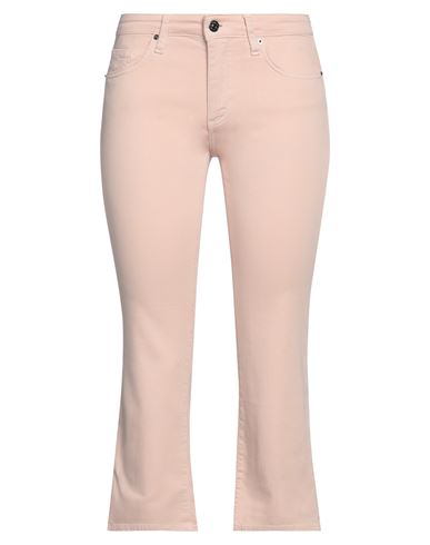 Armani Exchange Woman Cropped Pants Blush Size 25 Cotton, Elastomultiester, Elastane In Pink