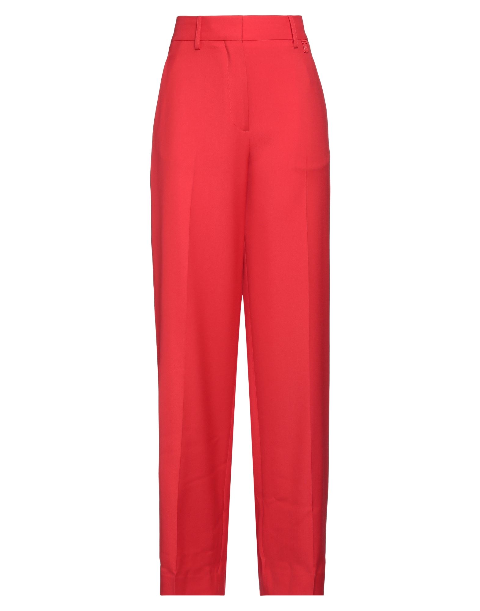 BURBERRY BURBERRY WOMAN PANTS RED SIZE 6 VIRGIN WOOL