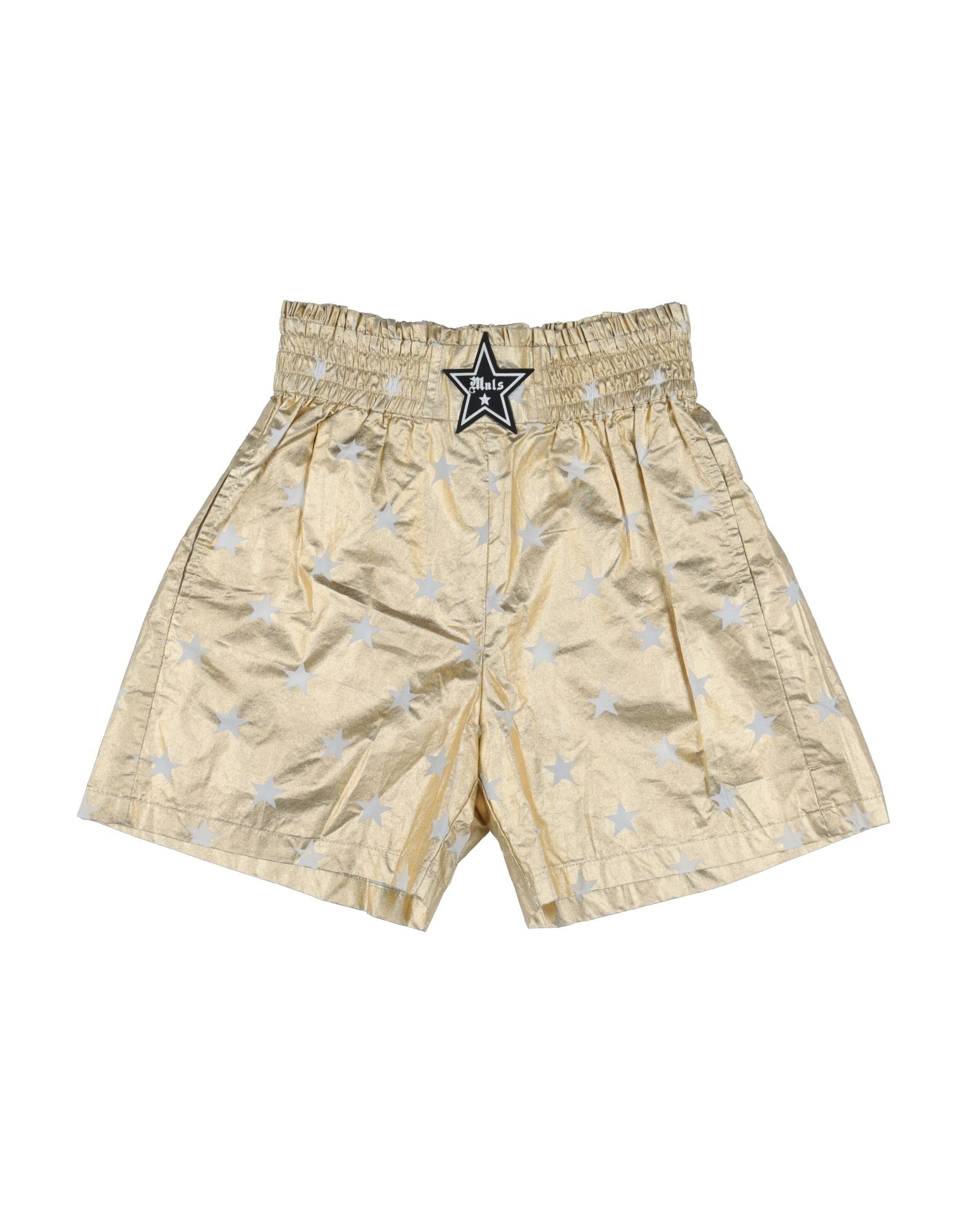 Monnalisa Kids'  Toddler Girl Shorts & Bermuda Shorts Gold Size 6 Cotton, Polyurethane Resin