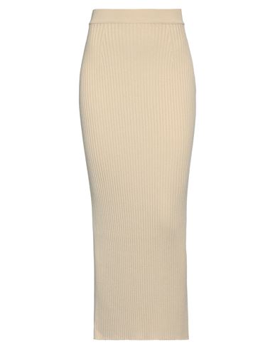 Chloé Woman Maxi Skirt Beige Size S Wool, Cashmere, Polyamide, Elastane