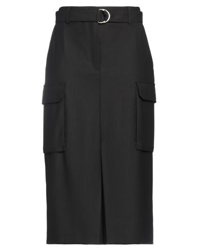 Peserico Woman Midi Skirt Black Size 6 Polyester, Virgin Wool, Elastane