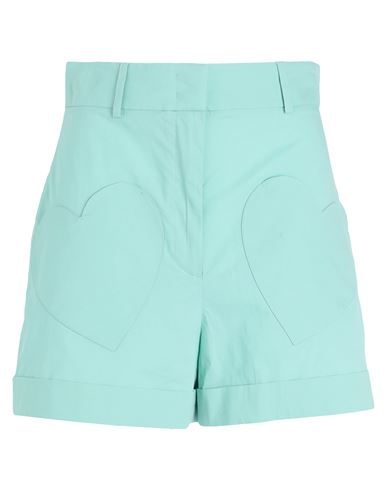 Moschino Woman Shorts & Bermuda Shorts Light Green Size 10 Cotton, Elastane