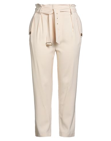 Elisabetta Franchi Woman Pants Beige Size 10 Viscose, Virgin Wool, Elastane In Neutral