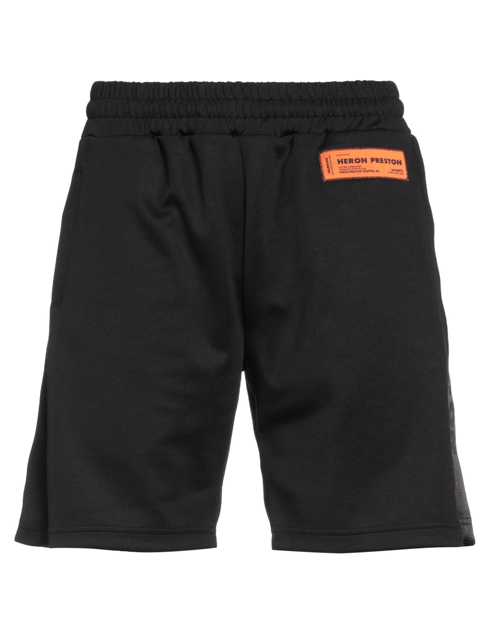 Shop Heron Preston Man Shorts & Bermuda Shorts Black Size L Polyester, Cotton, Polyamide