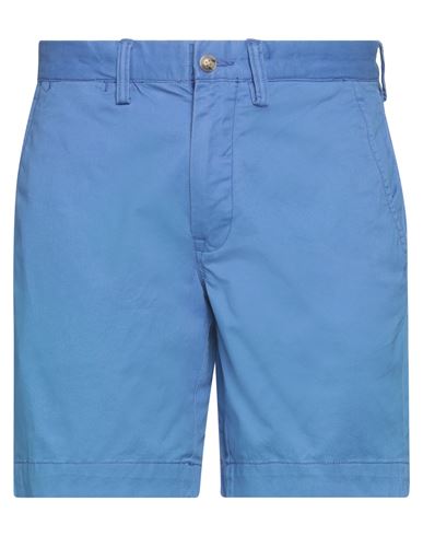 Polo Ralph Lauren Man Shorts & Bermuda Shorts Pastel Blue Size 36 Cotton, Elastane