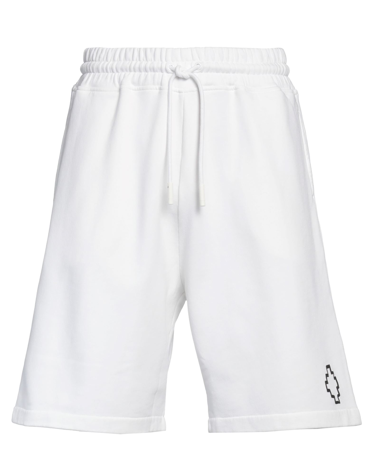 Shop Marcelo Burlon County Of Milan Marcelo Burlon Man Shorts & Bermuda Shorts White Size L Organic Cotton