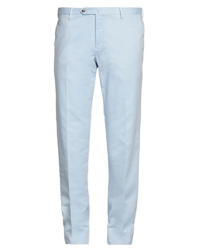 Pt Torino Man Pants Light Blue Size 40 Cotton, Elastane