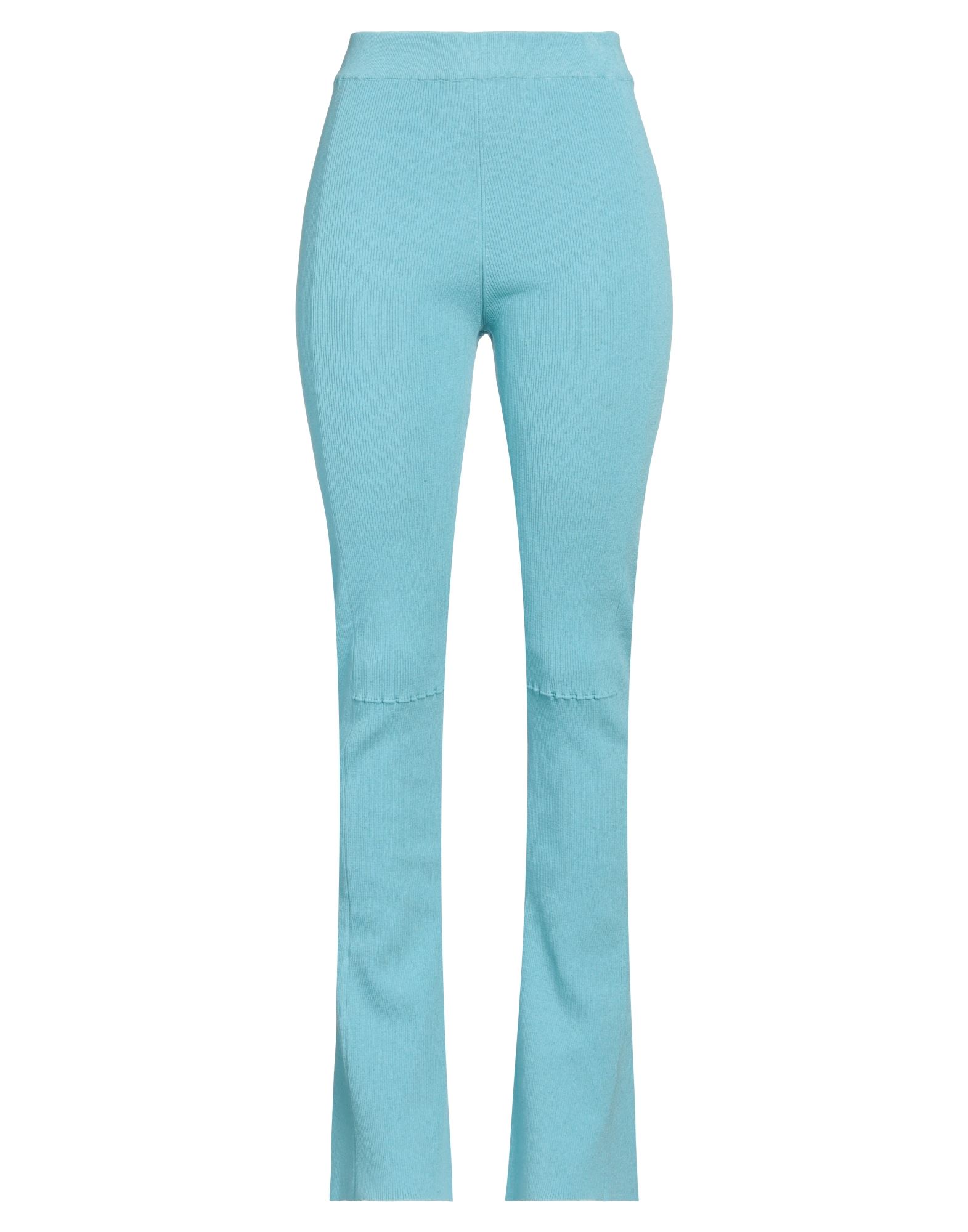 Shop Jacquemus Woman Pants Turquoise Size 10 Viscose, Polyamide, Linen, Elastane In Blue