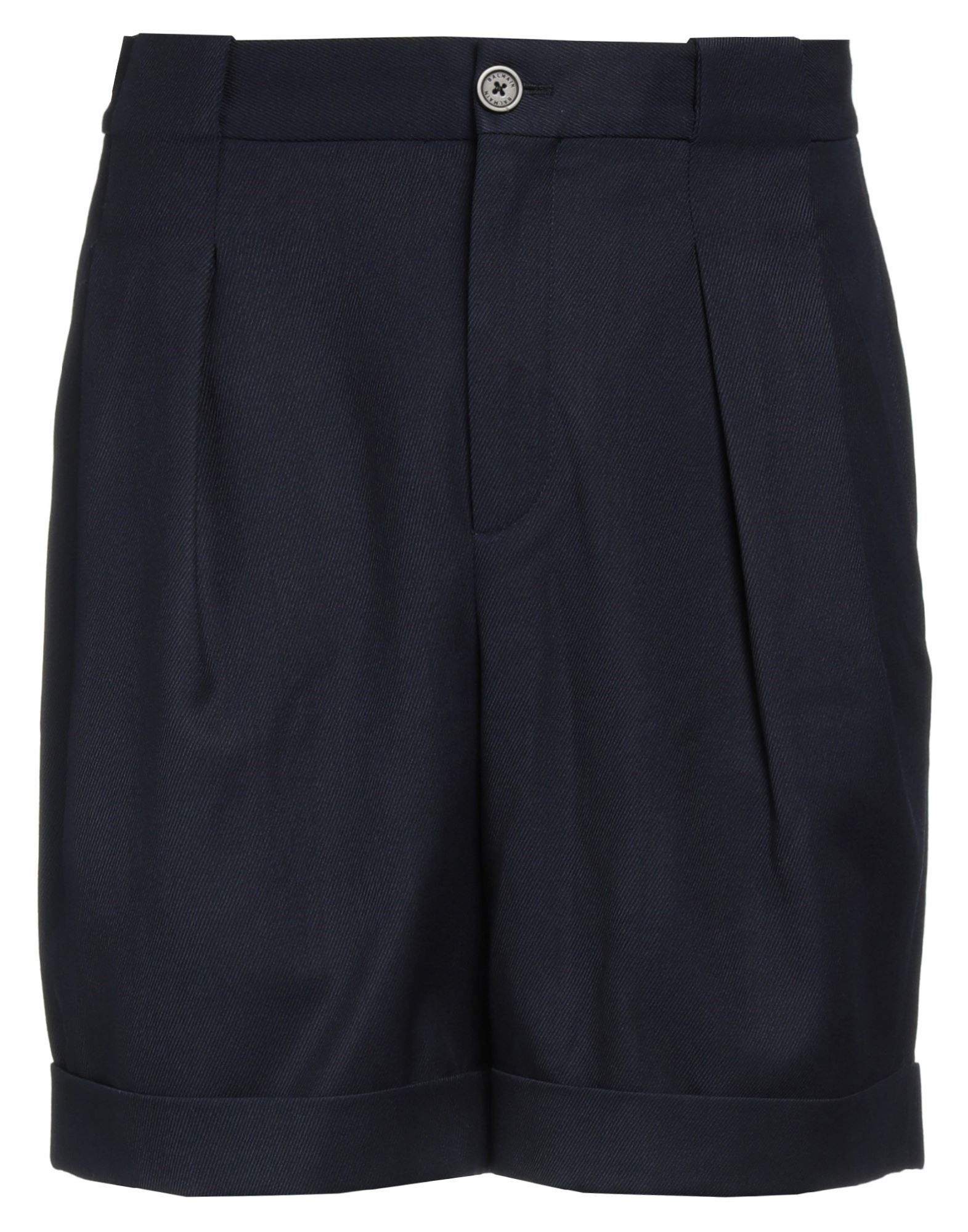 Balmain Man Shorts & Bermuda Shorts Midnight Blue Size 36 Virgin Wool