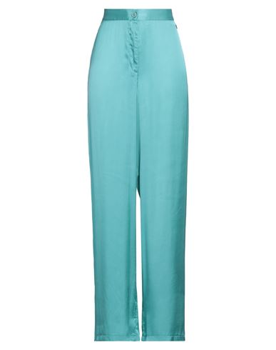 Dixie Woman Pants Turquoise Size L Polyester, Elastane In Blue