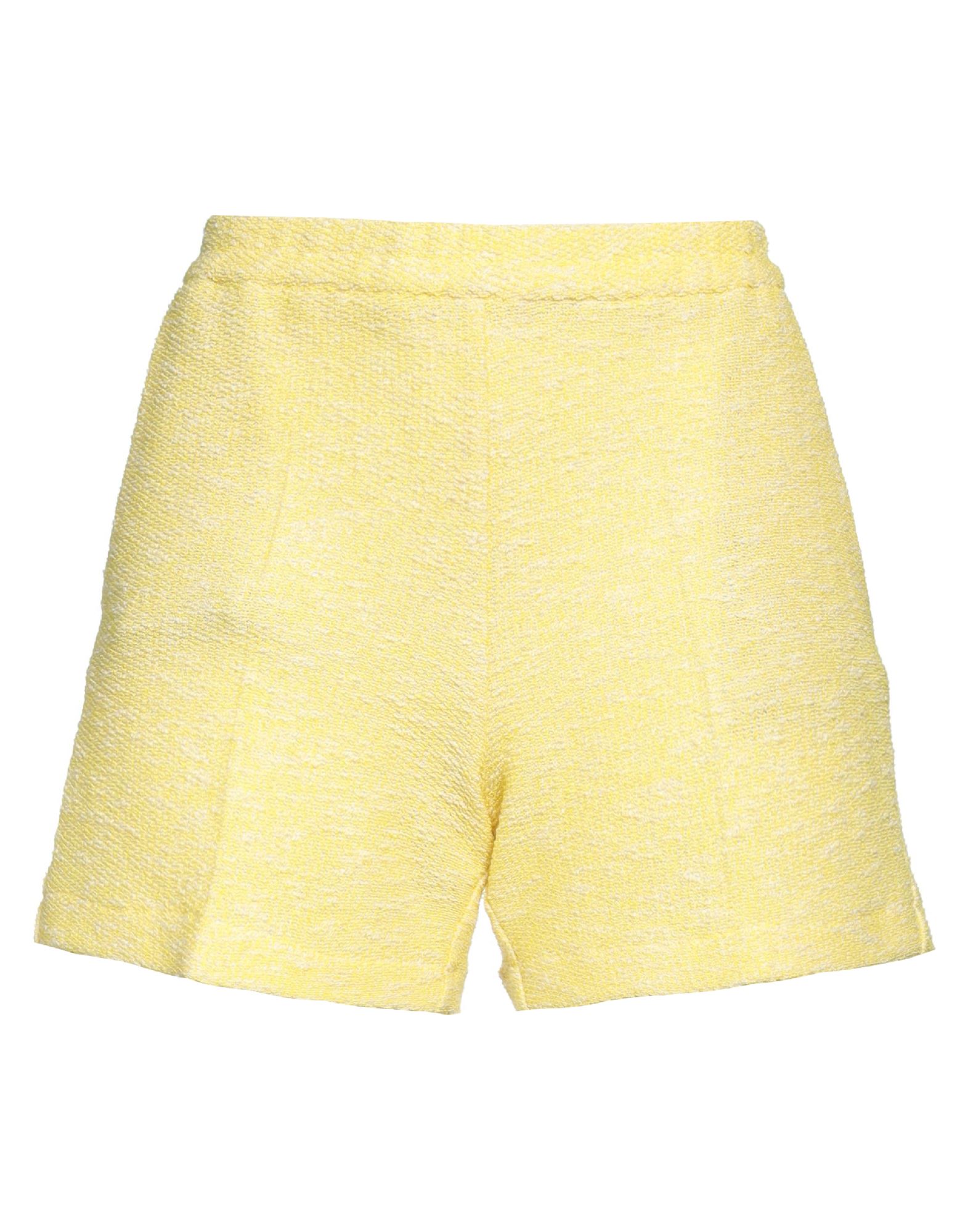 T-jacket By Tonello Woman Shorts & Bermuda Shorts Yellow Size M Cotton, Polyester, Polyamide