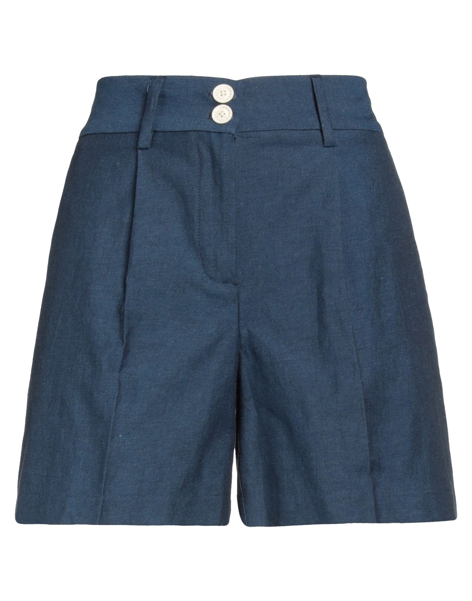 T-jacket By Tonello Woman Shorts & Bermuda Shorts Blue Size S Cotton, Linen, Elastane