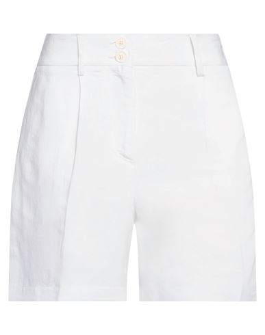 T-jacket By Tonello Woman Shorts & Bermuda Shorts White Size M Viscose, Linen