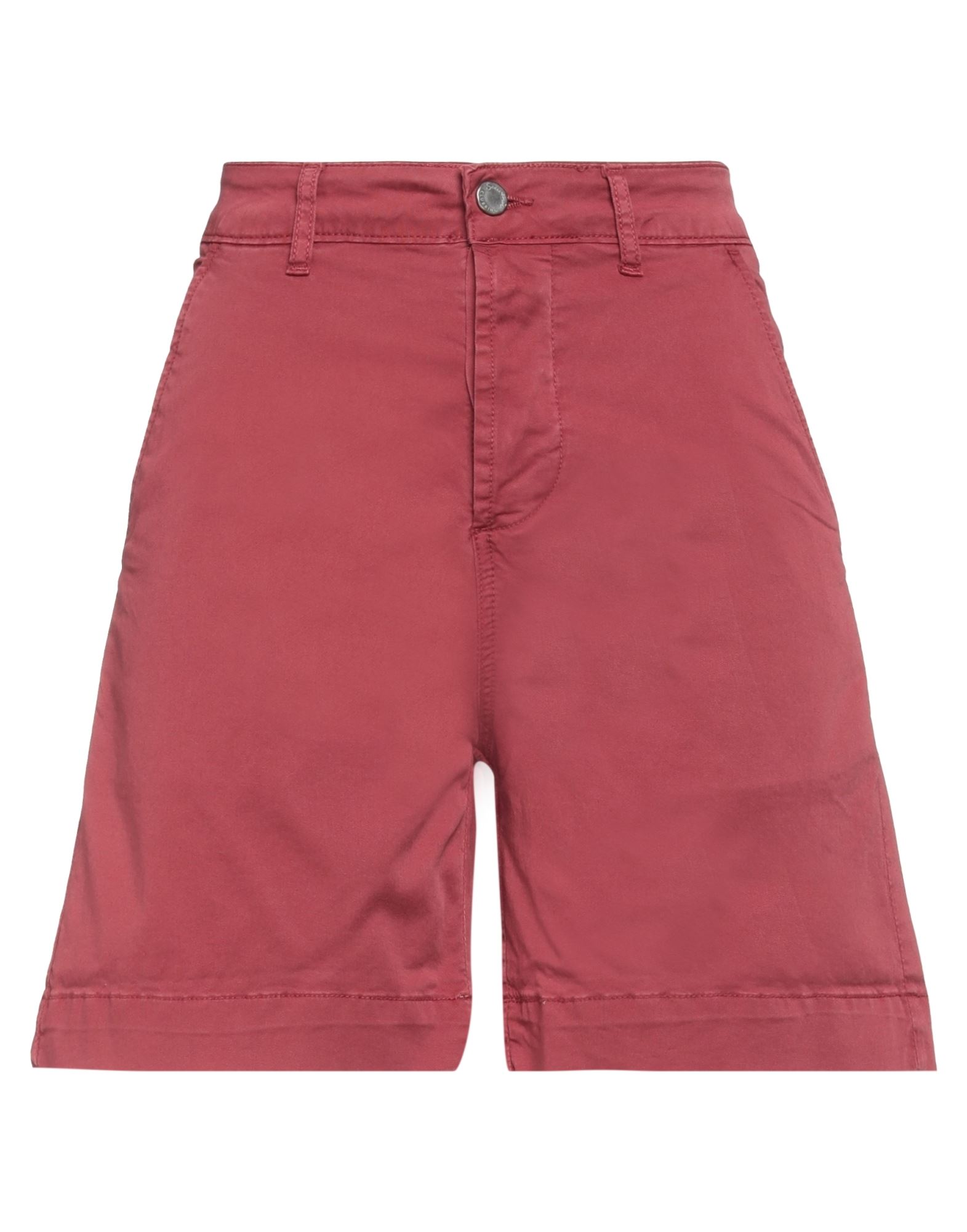 Souvenir Woman Shorts & Bermuda Shorts Brick Red Size S Cotton, Elastane