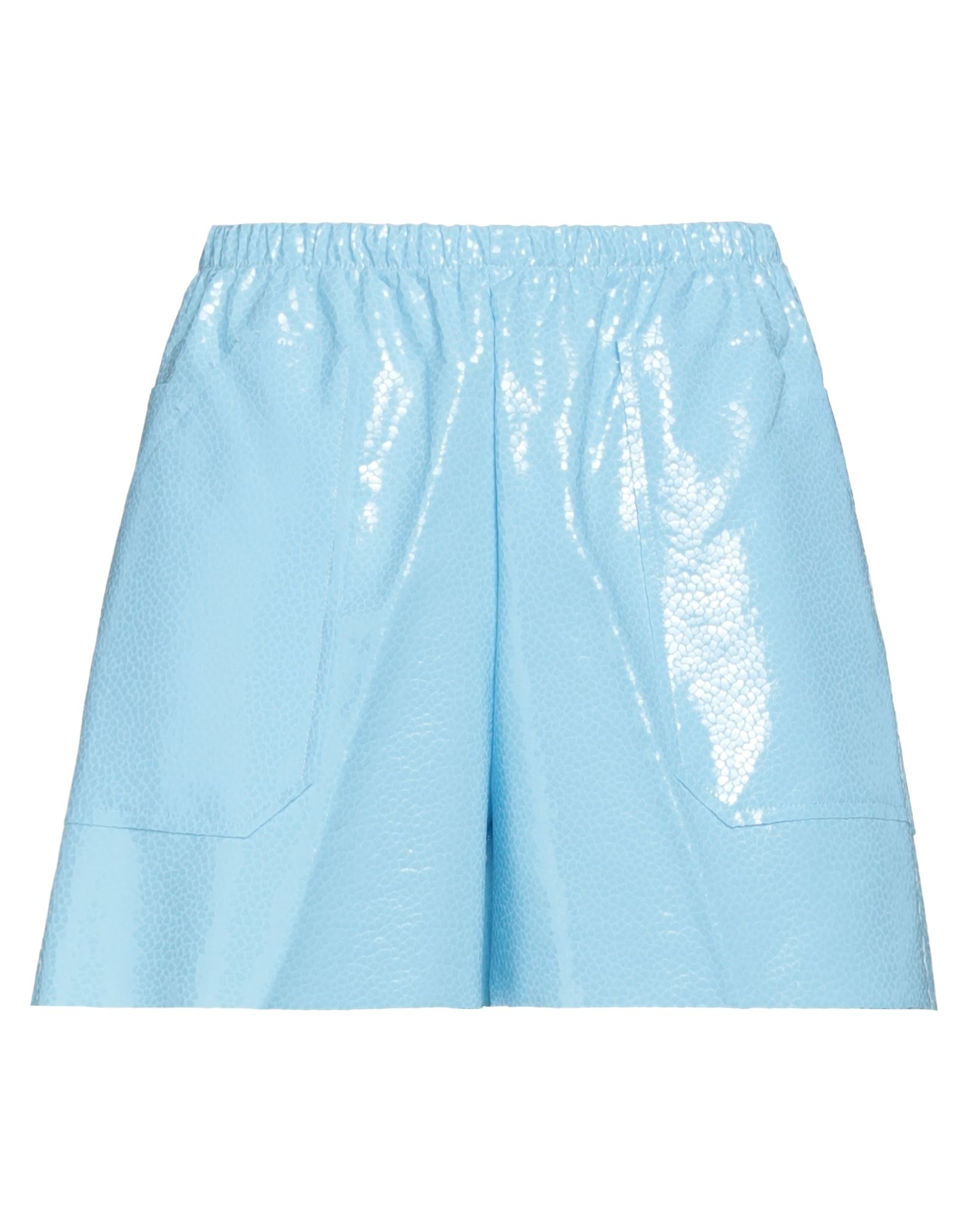 La Fille Des Fleurs Woman Shorts & Bermuda Shorts Sky Blue Size S Polyamide, Elastane