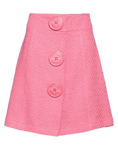 Shop Moschino Woman Mini Skirt Fuchsia Size 12 Cotton In Pink