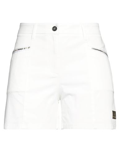 Ea7 Woman Shorts & Bermuda Shorts White Size L Cotton, Elastane