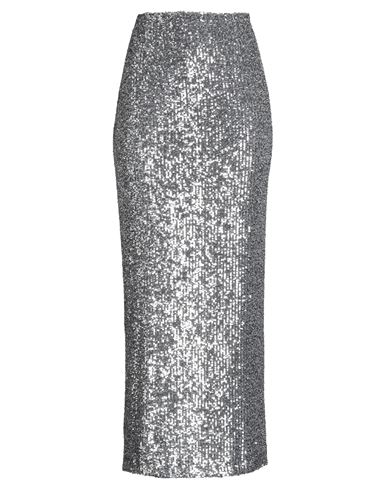 Tom Ford Woman Maxi Skirt Silver Size 12 Polyester