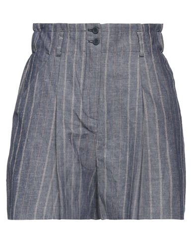 Ottod'ame Woman Shorts & Bermuda Shorts Midnight Blue Size 4 Cotton, Linen, Polyamide