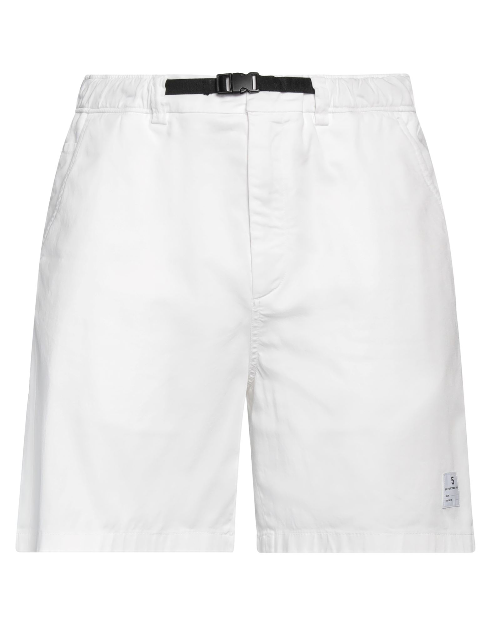 Department 5 Man Shorts & Bermuda Shorts White Size S Cotton, Elastane