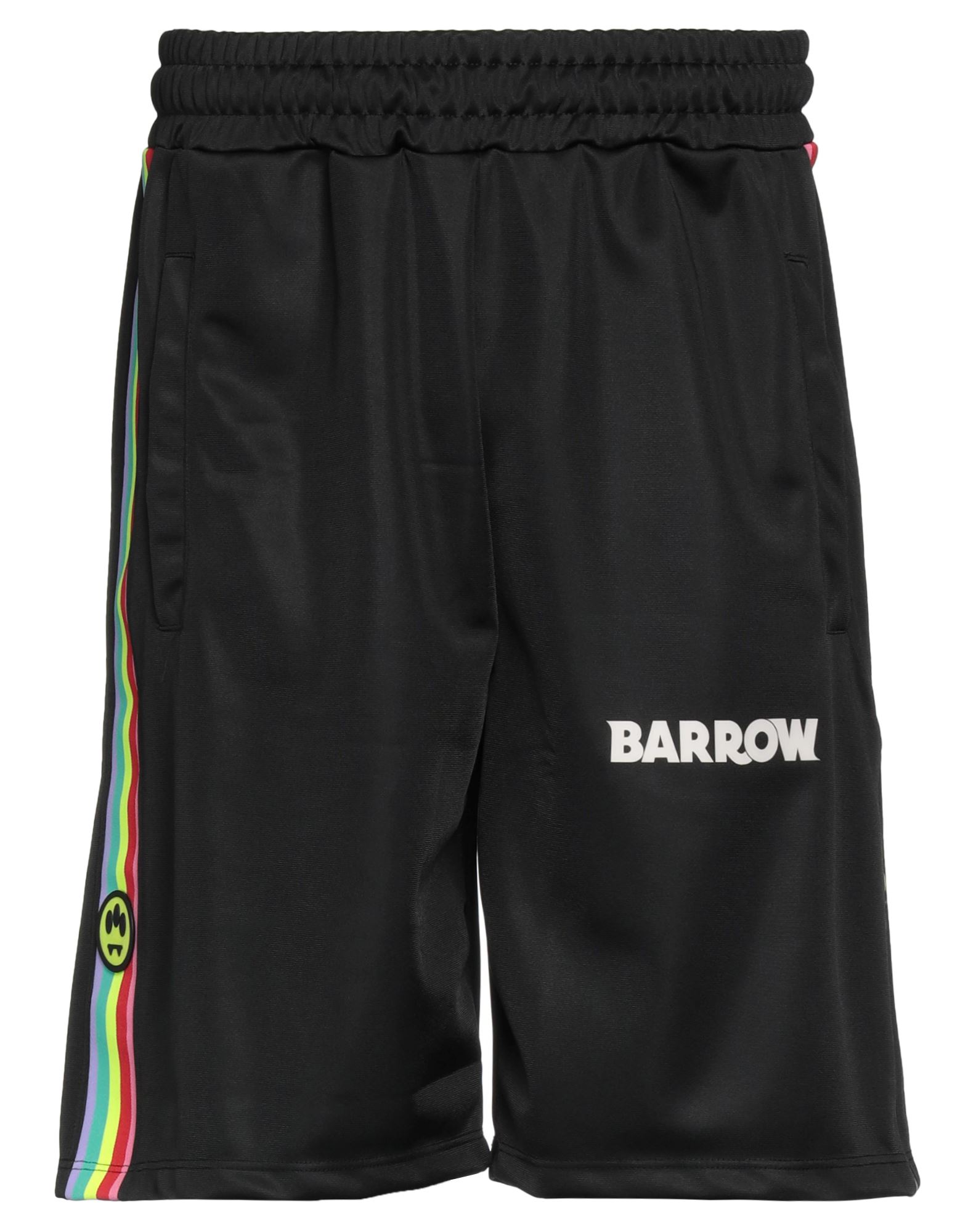 Barrow Logo-print Side-stripe Shorts In Black