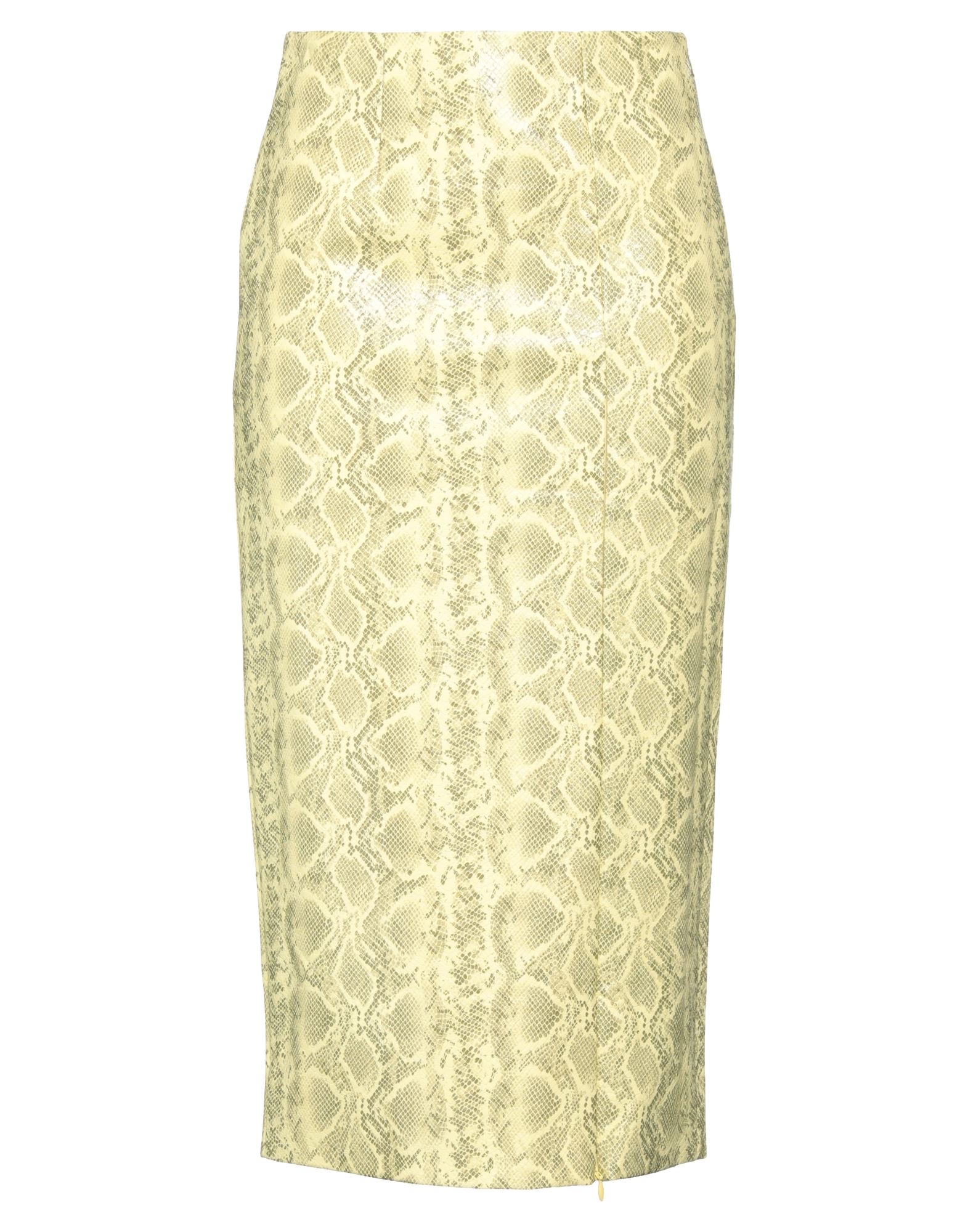 Rotate Birger Christensen Rotate Slim Cut Snakeskin In Yellow