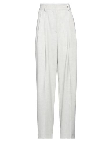 Ottod'ame Woman Pants Light Grey Size 10 Polyester, Viscose, Elastane