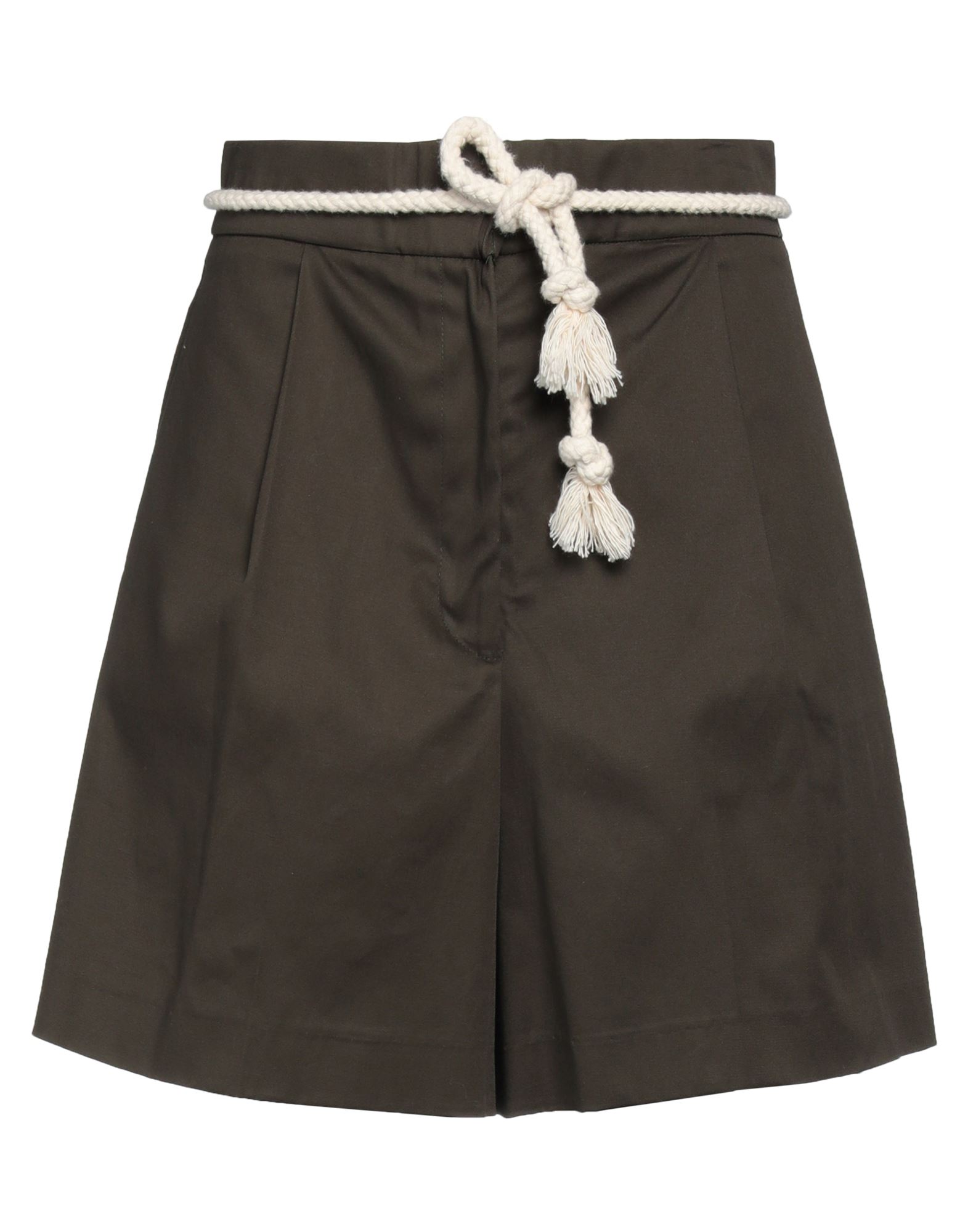 Millenovecentosettantotto Woman Shorts & Bermuda Shorts Dark Green Size 6 Cotton, Elastane