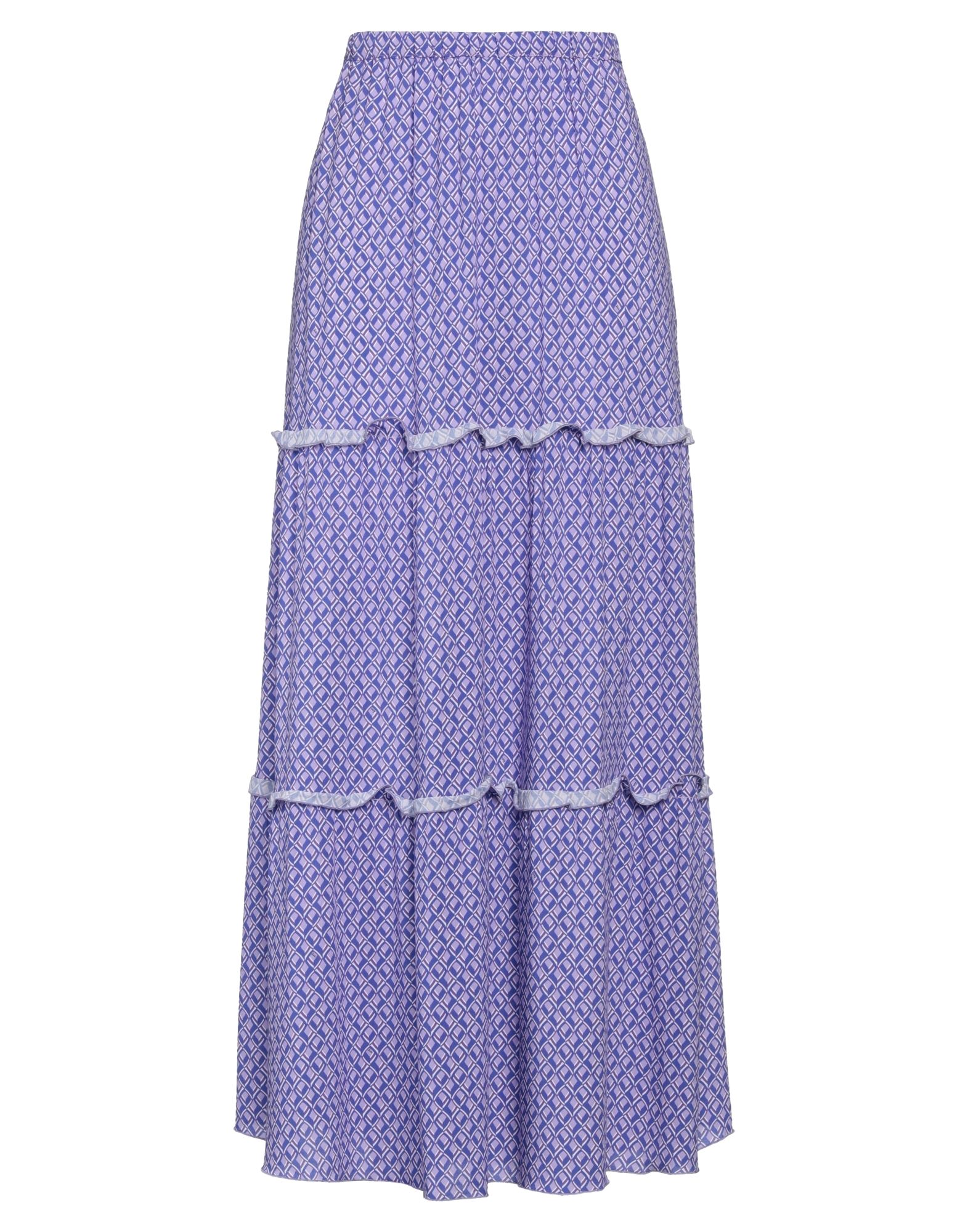 Shop Iu Rita Mennoia Woman Maxi Skirt Purple Size Xs Viscose
