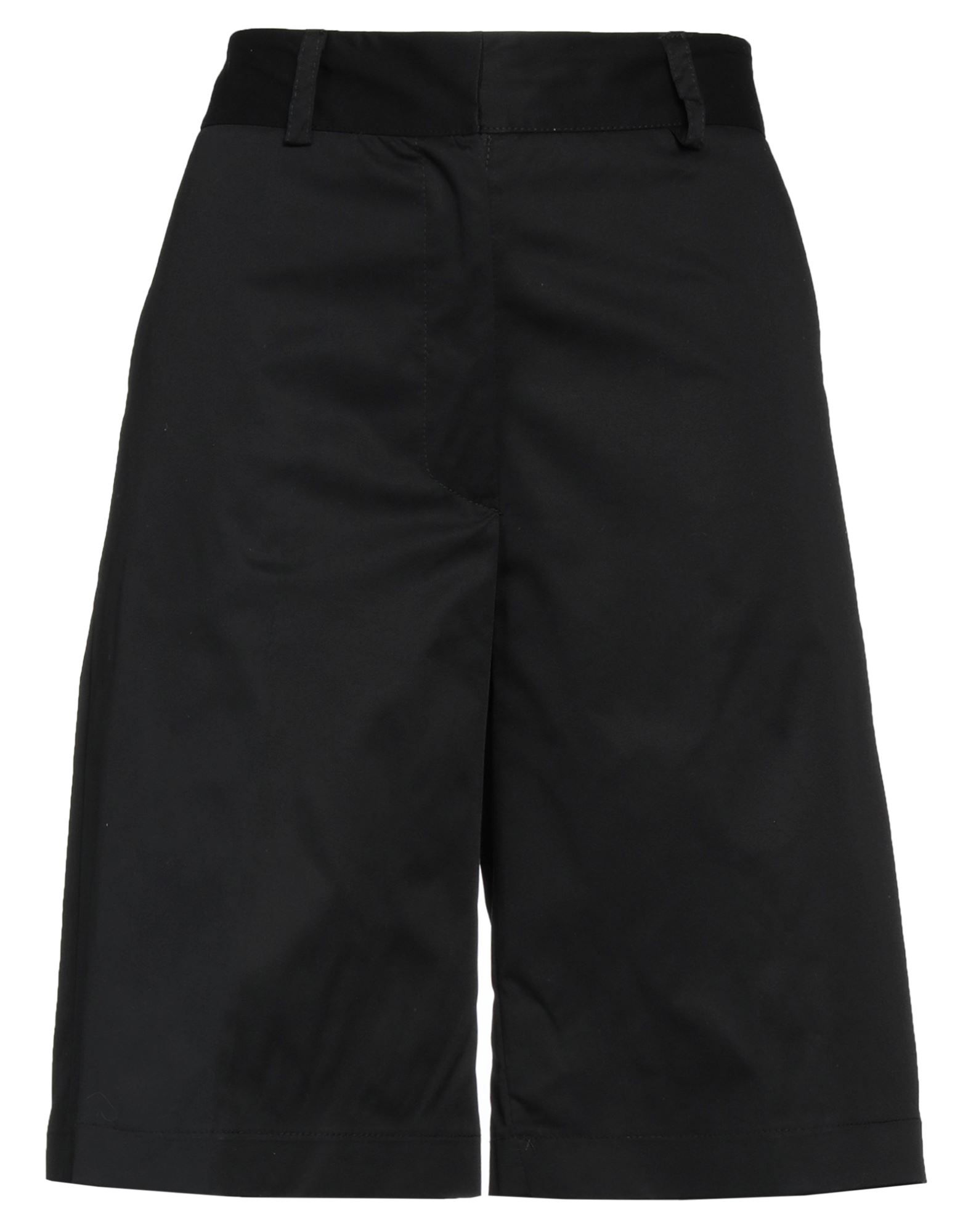 Peperosa Woman Shorts & Bermuda Shorts Black Size 8 Cotton, Elastic Fibres