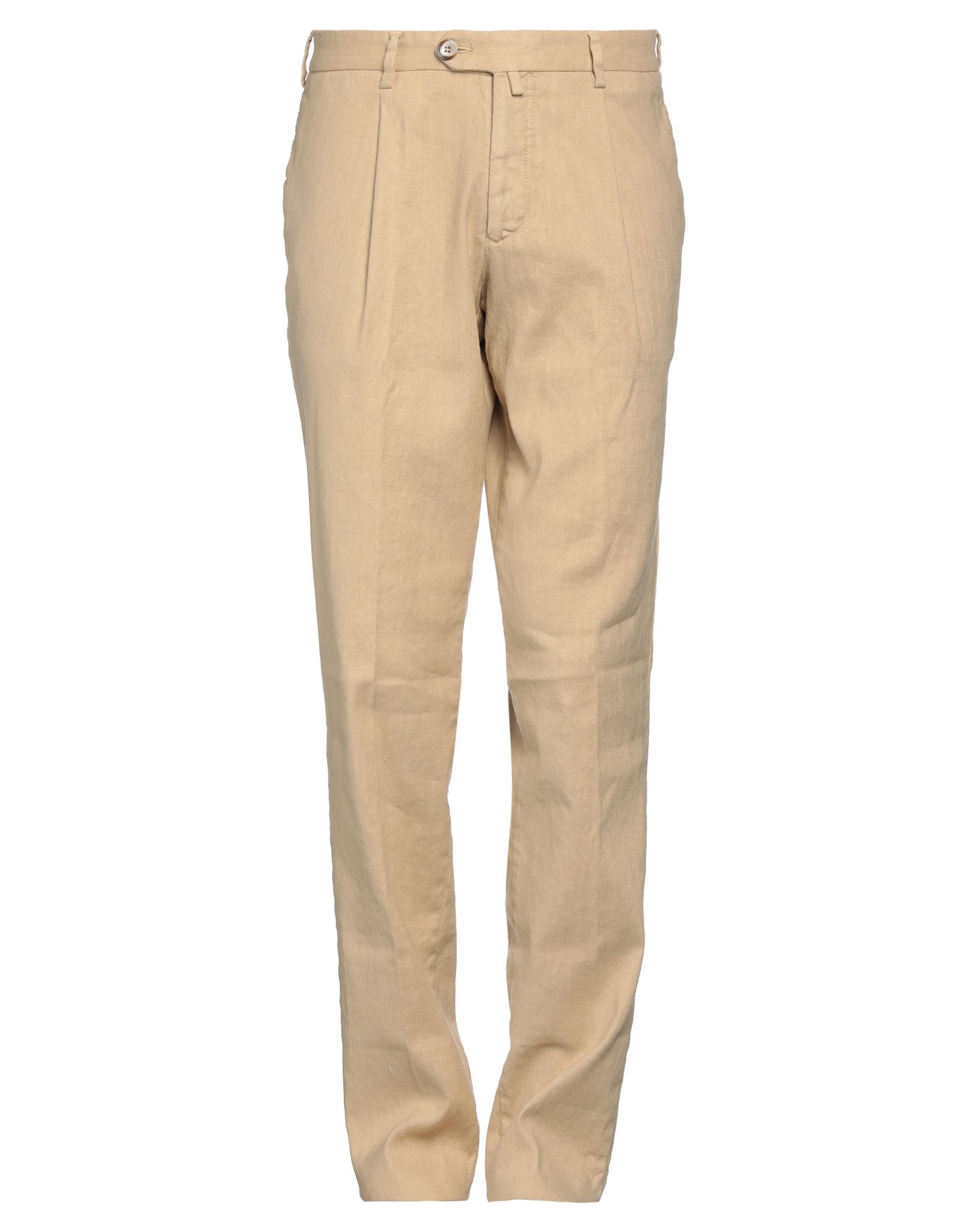 VERDERA VERDERA MAN PANTS SAND SIZE 36 LINEN, COTTON, ELASTIC FIBRES