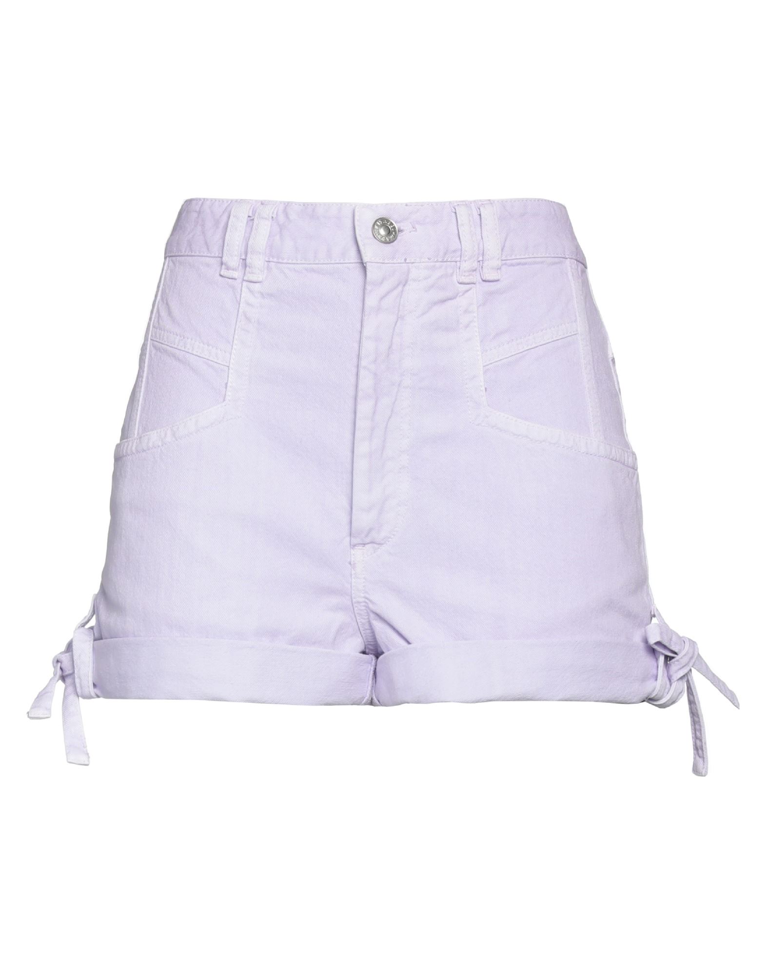 Shop Isabel Marant Woman Denim Shorts Lilac Size 6 Cotton In Purple