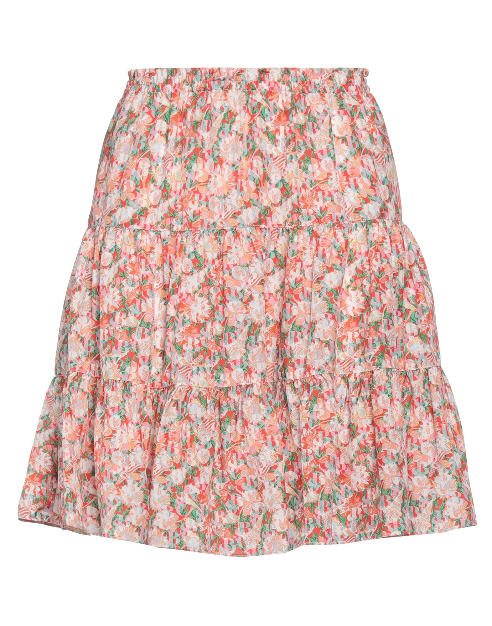 SEE BY CHLOÉ SEE BY CHLOÉ WOMAN MINI SKIRT CORAL SIZE 8 SILK
