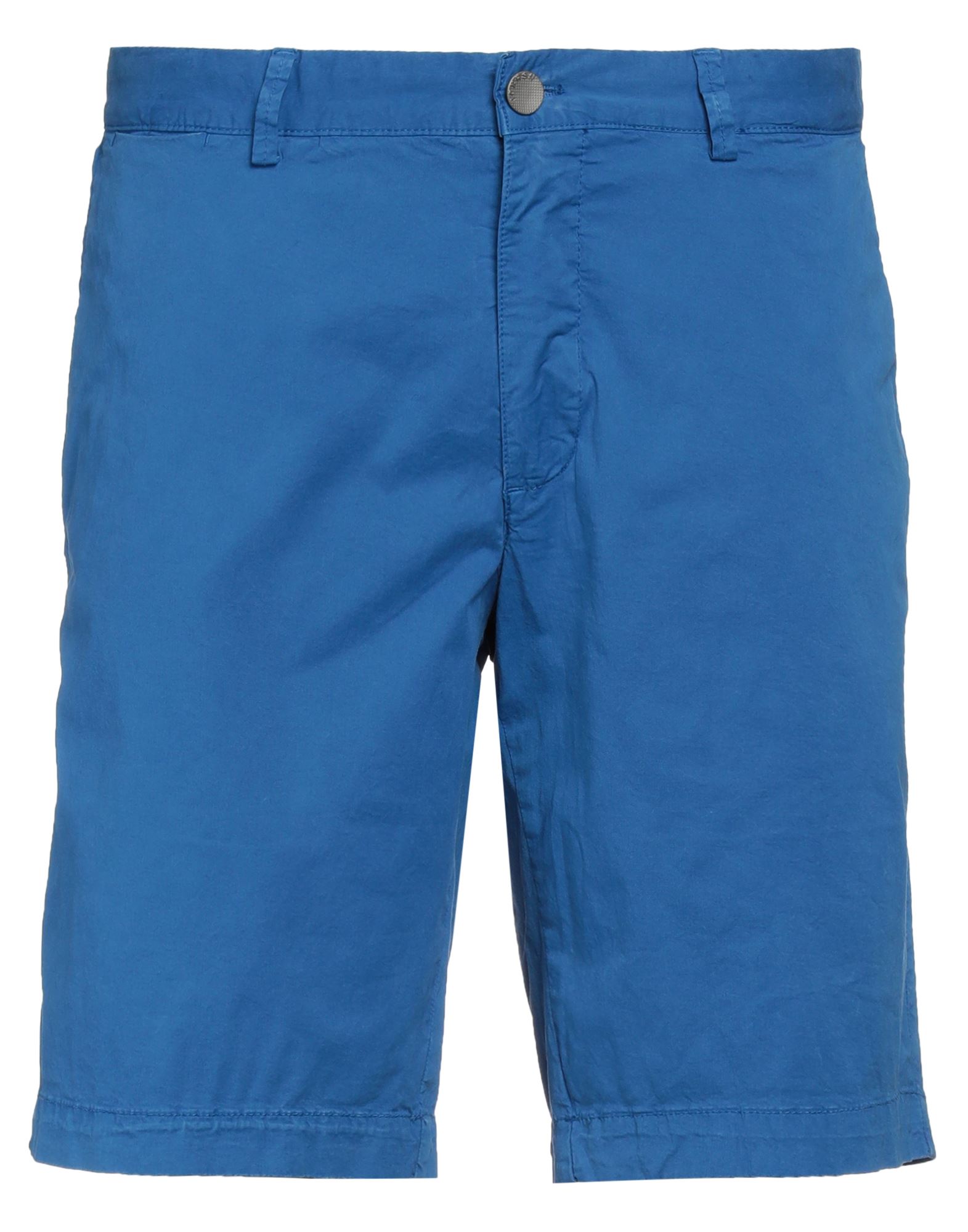 Jeckerson Man Shorts & Bermuda Shorts Bright Blue Size 42 Cotton, Elastane