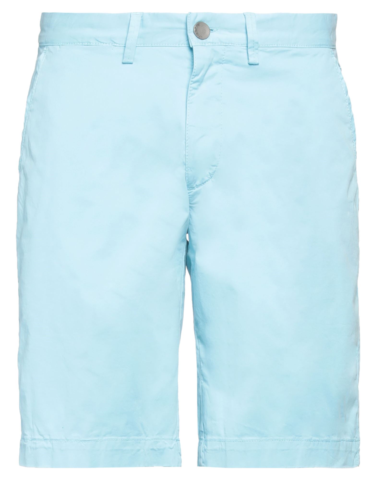 Jeckerson Man Shorts & Bermuda Shorts Sky Blue Size 34 Cotton, Elastane