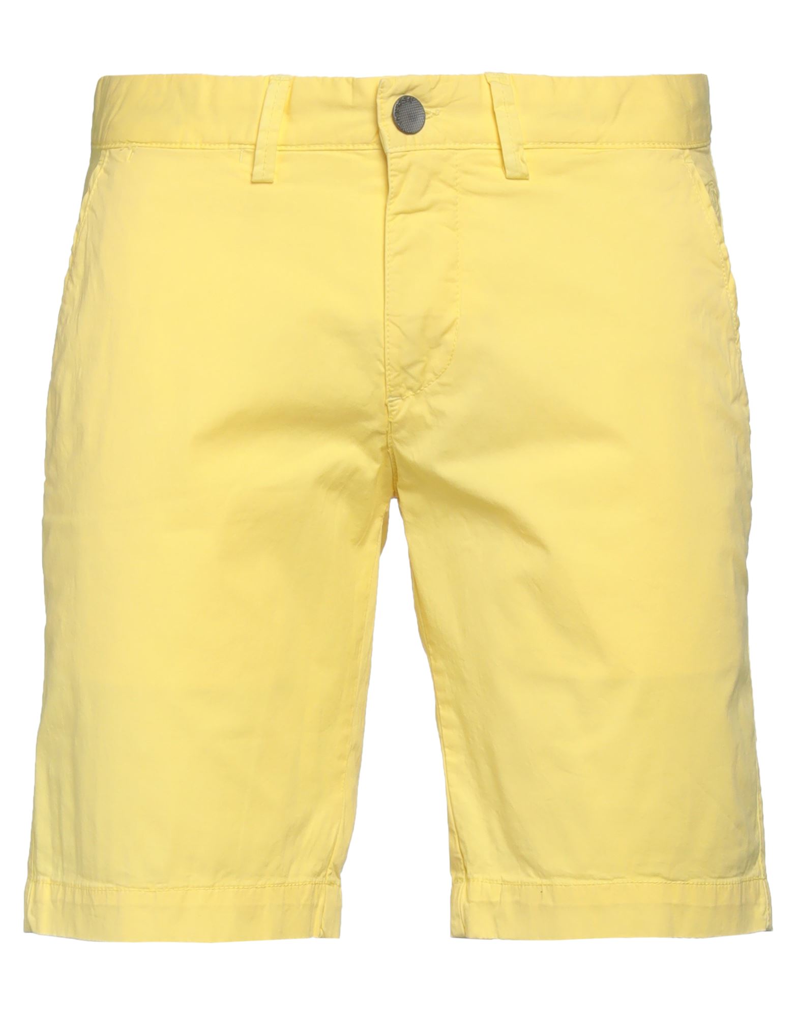 Jeckerson Man Shorts & Bermuda Shorts Yellow Size 31 Cotton, Elastane
