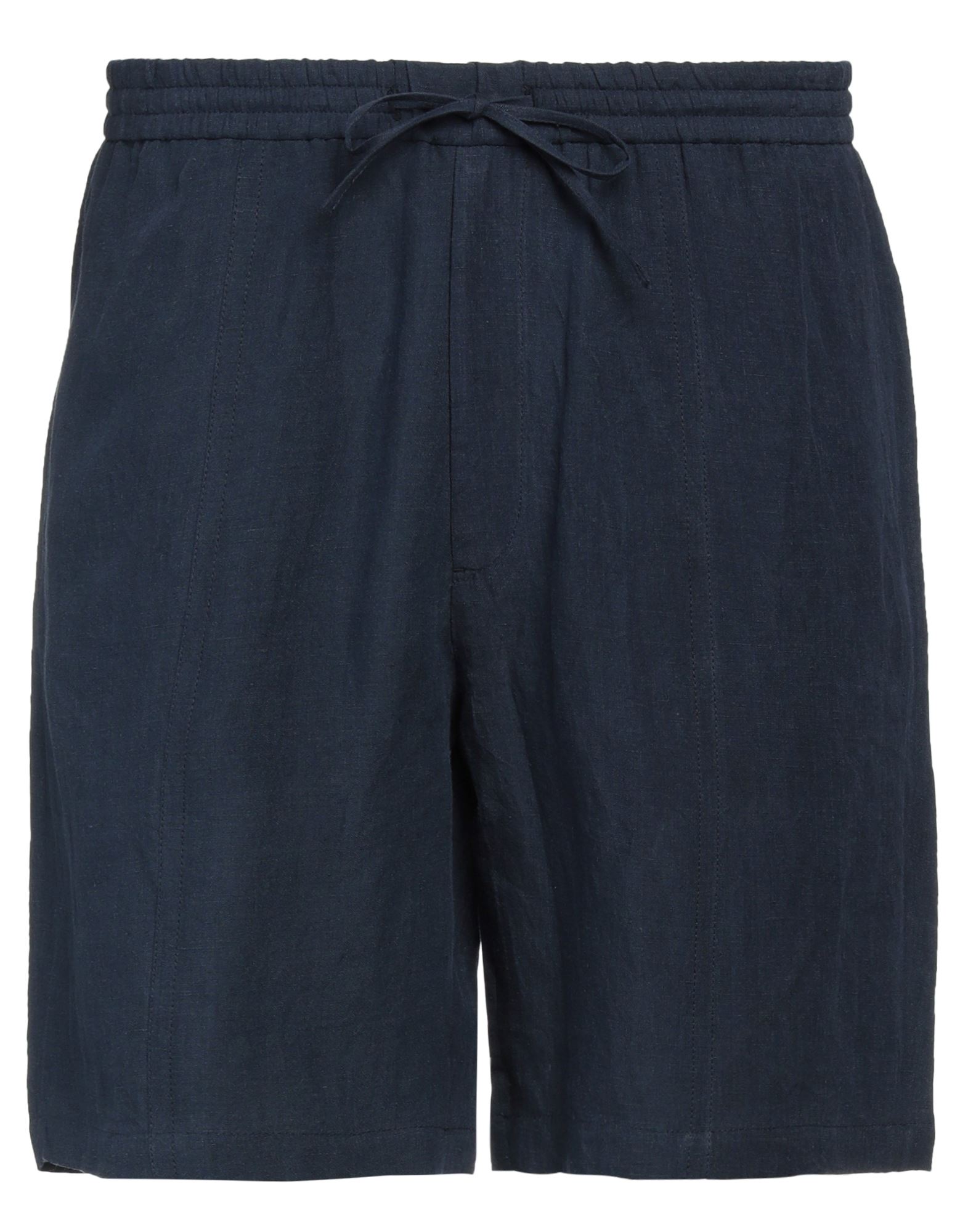 Emporio Armani Man Shorts & Bermuda Shorts Midnight Blue Size 42 Linen