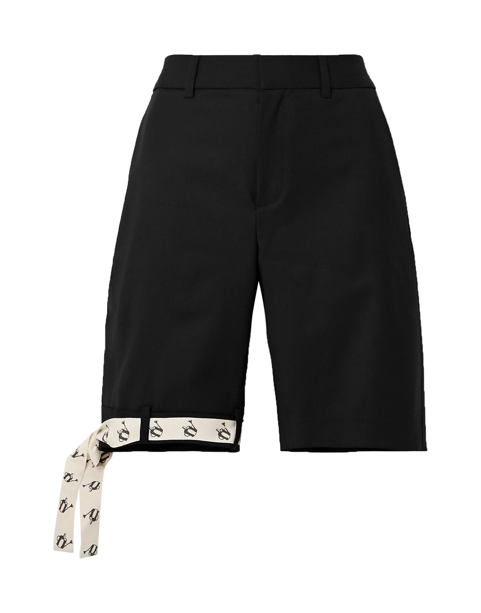 Monse Woman Shorts & Bermuda Shorts Black Size 2 Virgin Wool, Elastane