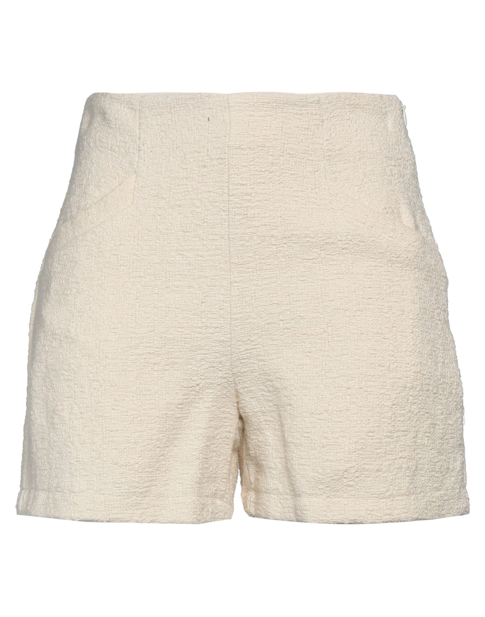 Kaos Woman Shorts & Bermuda Shorts Ivory Size 8 Cotton, Polyamide In White