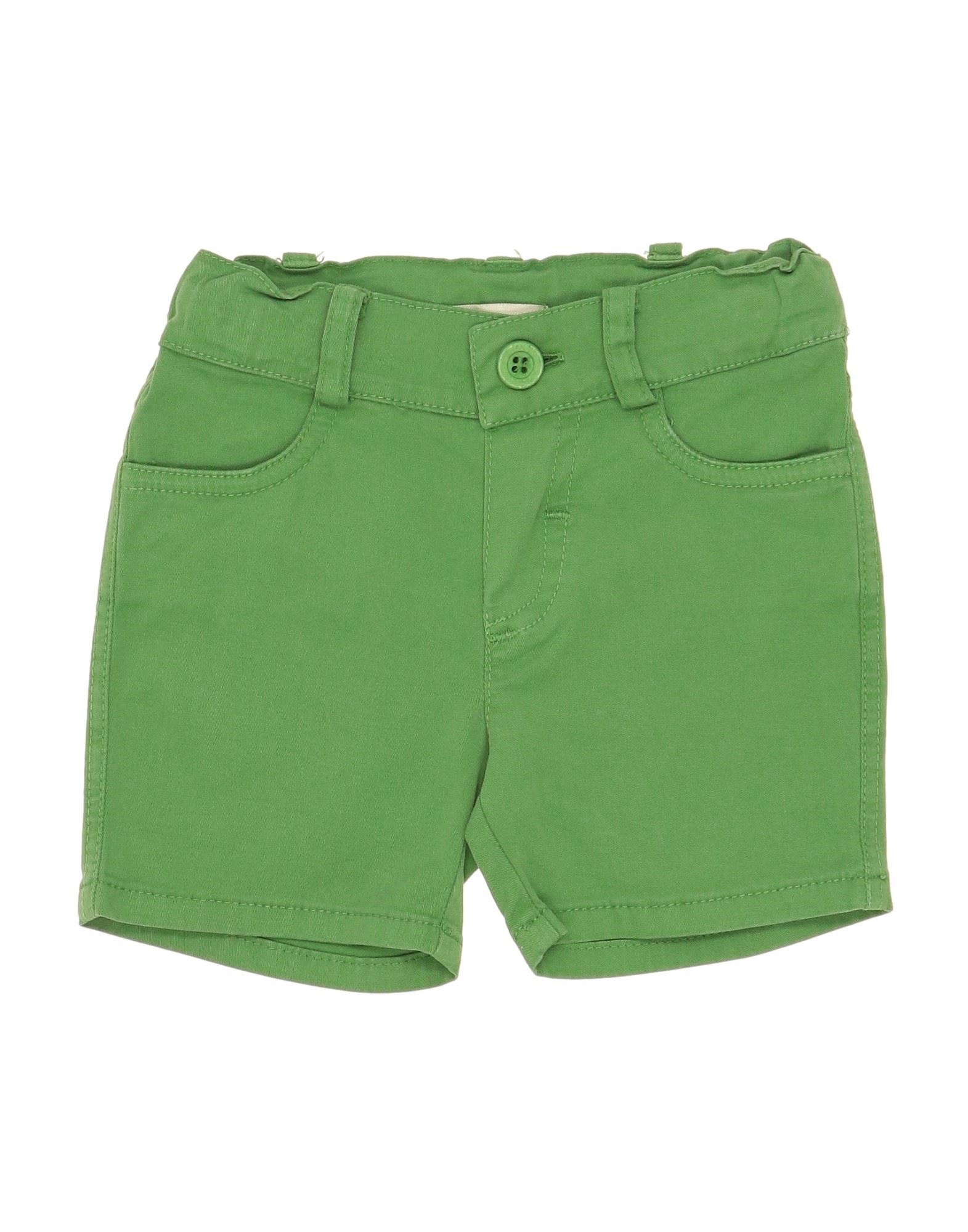 J.o. Milano Kids' J. O. Milano Newborn Boy Shorts & Bermuda Shorts Green Size 3 Cotton, Elastane