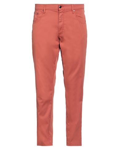 Hackett Man Pants Rust Size 38 Cotton, Elastane In Red