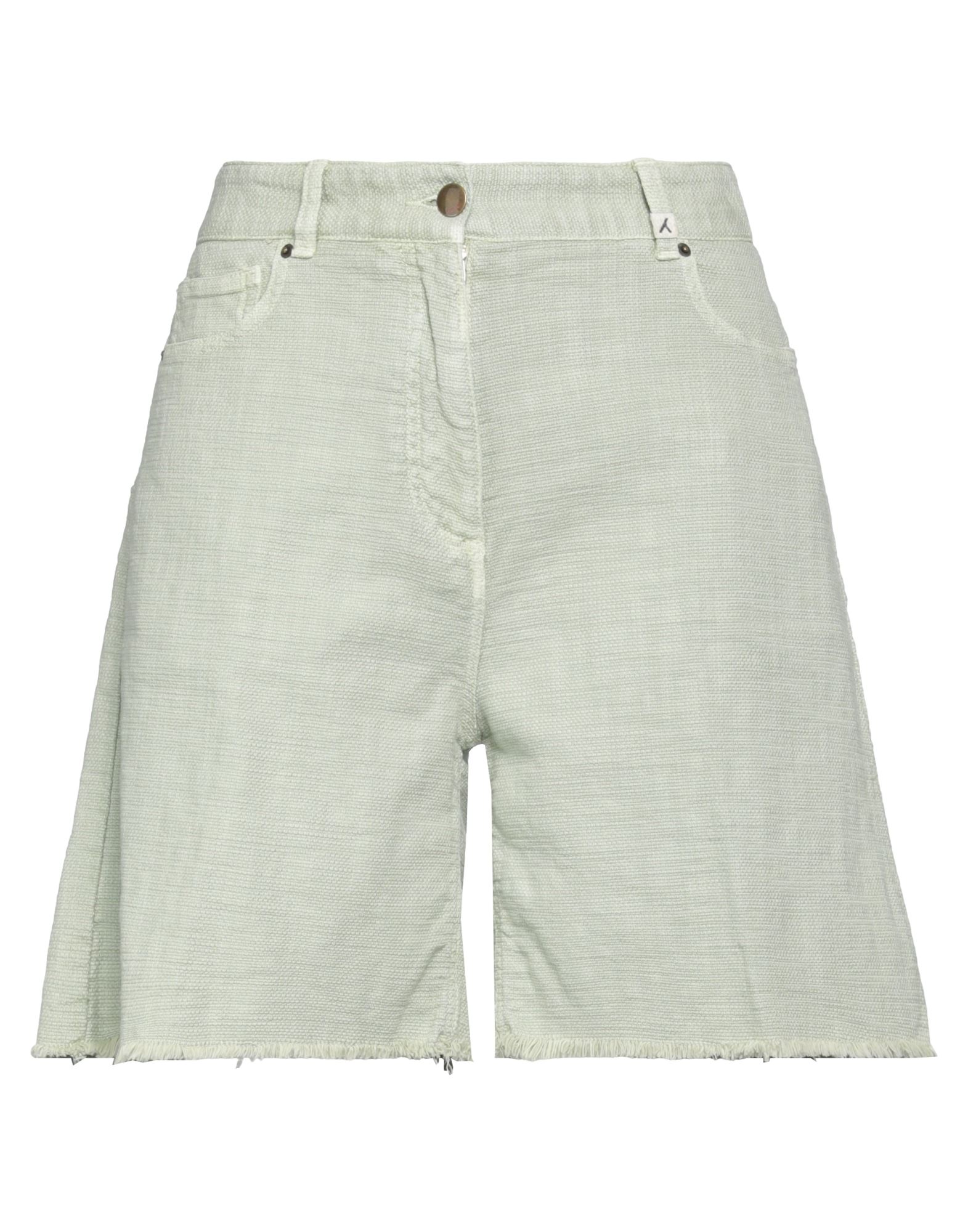 Myths Woman Shorts & Bermuda Shorts Sage Green Size 6 Cotton, Elastane
