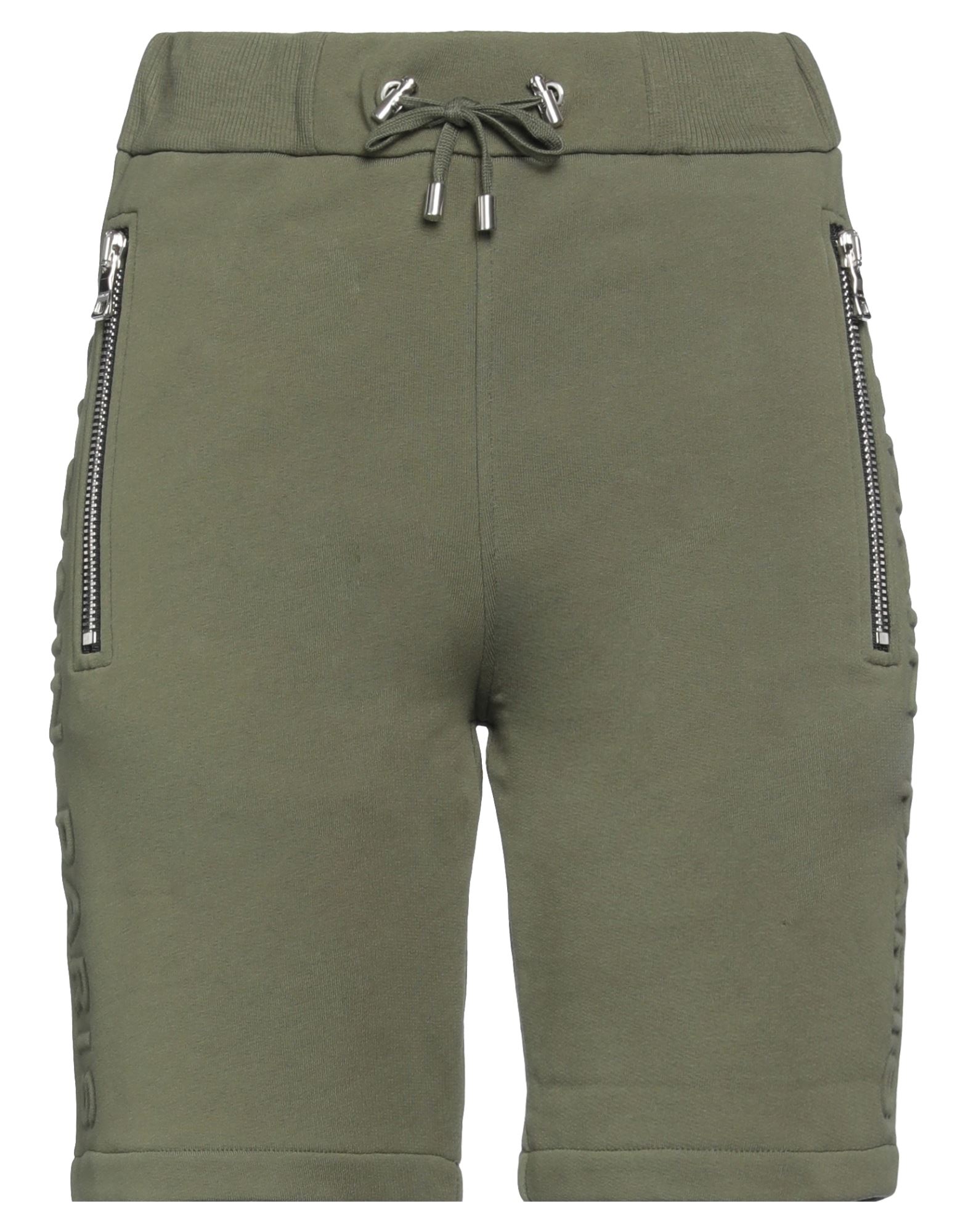 Balmain Woman Shorts & Bermuda Shorts Dark Green Size Xxs Cotton